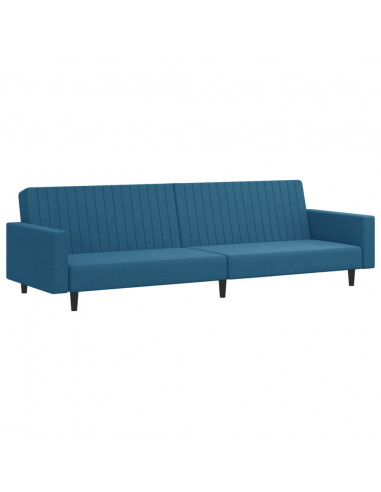 Set di Divani 2 pz Blu in Velluto