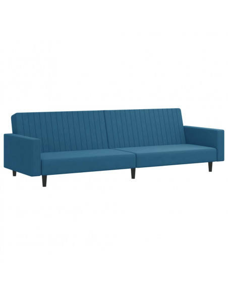Set di Divani 2 pz Blu in Velluto