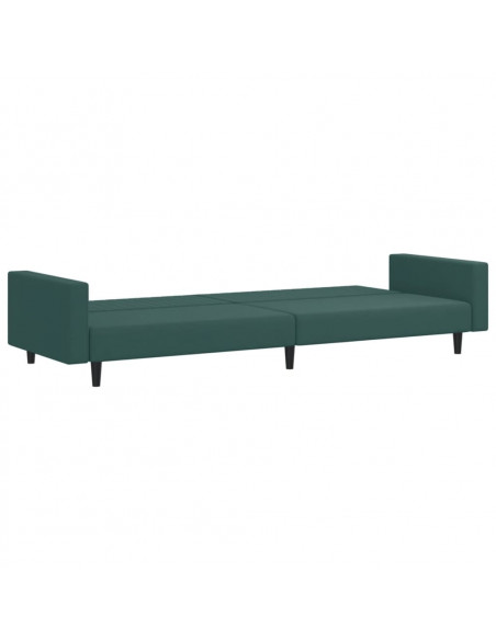 Set di Divani 2 pz Verde Scuro in Velluto