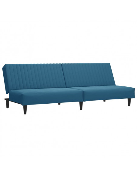 Set di Divani 2 pz Blu in Velluto