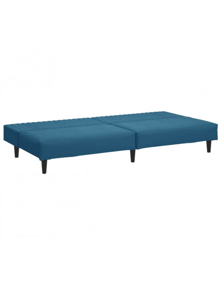 Set di Divani 2 pz Blu in Velluto