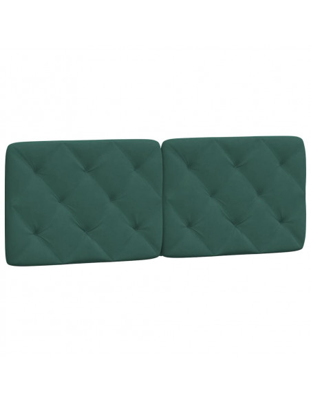 Giroletto con Luci LED Verde Scuro 140x190 cm in Velluto