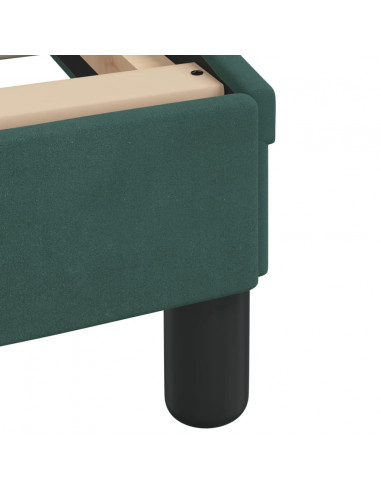 Giroletto con Luci LED Verde Scuro 140x190 cm in Velluto