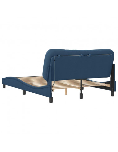 Giroletto con Luci LED Blu 140x190 cm in Tessuto