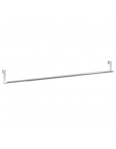Binari per Tende 2 pz Bianco e Argento 60-105 cm Alluminio 2