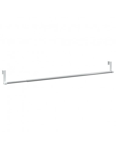 Binari per Tende 2 pz Bianco e Argento 60-105 cm Alluminio