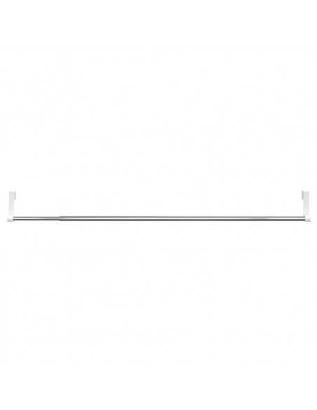 Binari per Tende 2 pz Bianco e Argento 60-105 cm Alluminio