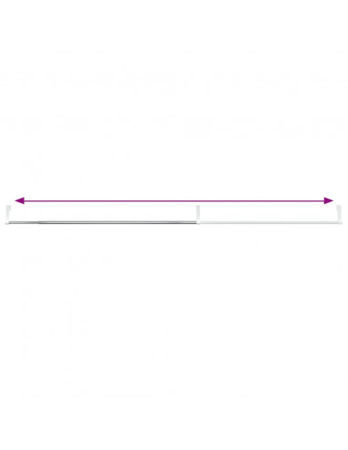 Binari per Tende 2 pz Bianco e Argento 60-105 cm Alluminio