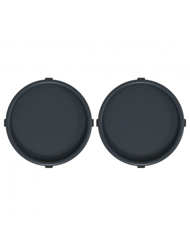 Carrelli per Piante con Ruote 2 pz Grigi Diametro 34 cm 35 kg