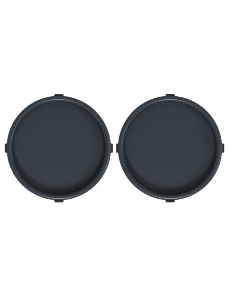 Carrelli per Piante con Ruote 2 pz Grigi Diametro 34 cm 35 kg