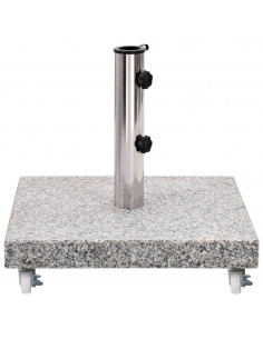 Base per Ombrellone in Granito 30 kg Quadrata Grigia 2