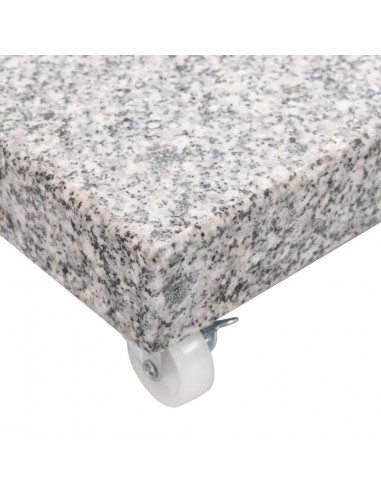 Base per Ombrellone in Granito 30 kg Quadrata Grigia