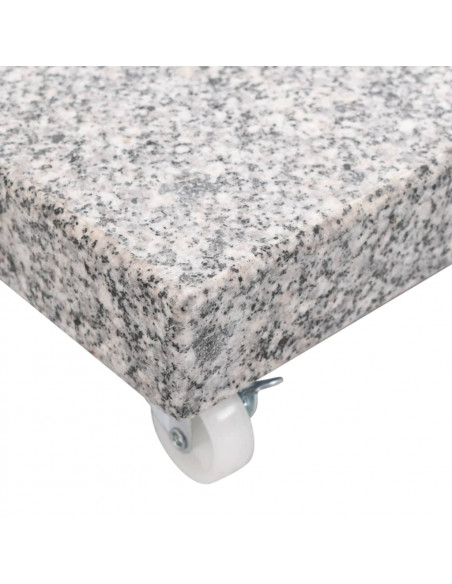 Base per Ombrellone in Granito 30 kg Quadrata Grigia