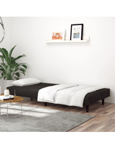 Divano Letto a 2 Posti Nero in Velluto 2