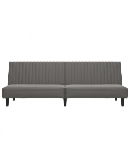 Divano Letto a 2 Posti Grigio in Similpelle