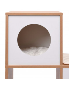 Cuccia per Gatti con Tappeto Tiragraffi in Sisal 100 cm