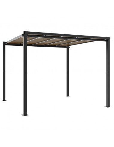 Gazebo da Giardino Antracite 3x3 m in Alluminio