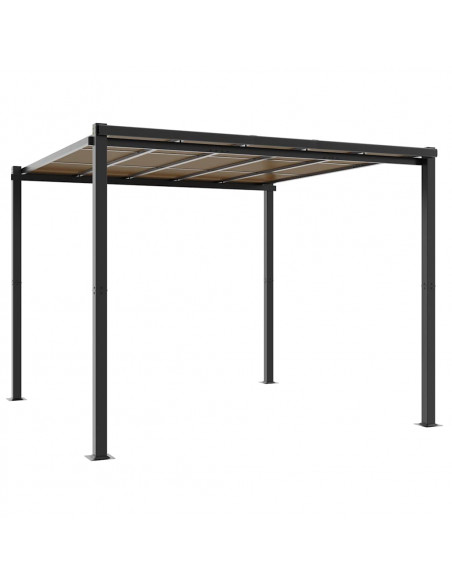 Gazebo da Giardino Antracite 3x3 m in Alluminio