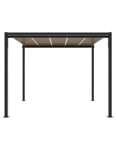 Gazebo da Giardino Antracite 3x3 m in Alluminio