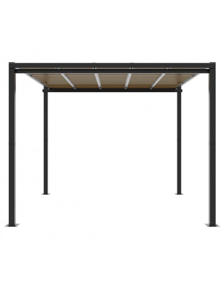 Gazebo da Giardino Antracite 3x3 m in Alluminio