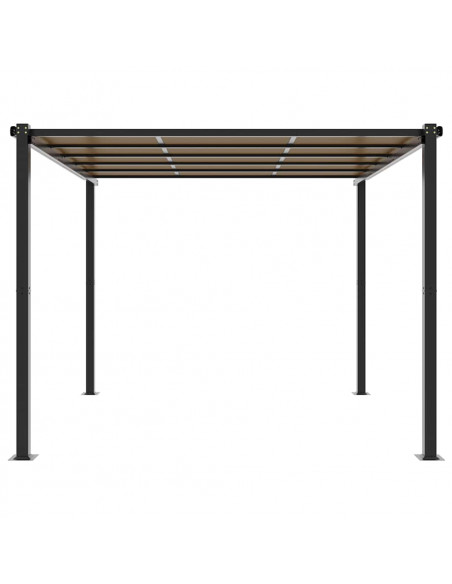 Gazebo da Giardino Antracite 3x3 m in Alluminio