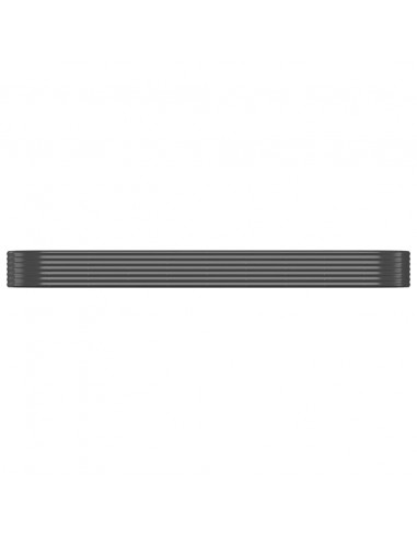 Letto da Giardino in Acciaio a Polvere 396x100x36 cm Antracite