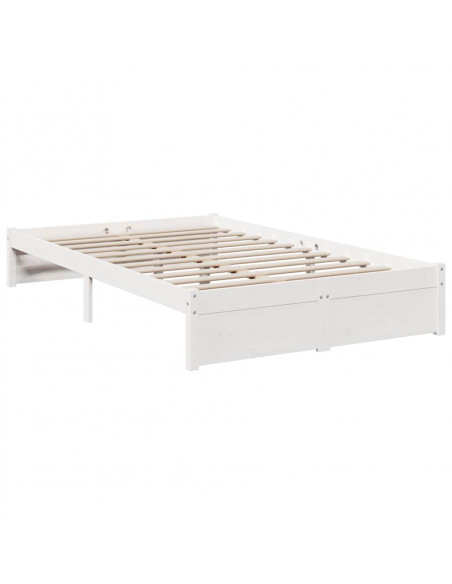 Letto Libreria senza Materasso Bianco 120x200 cm Legno di Pino