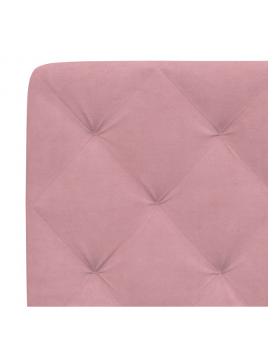 Letto con Materasso Rosa 120x200 cm in Velluto