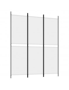 Divisorio a 3 Pannelli bianco 150x180 cm in Tessuto
