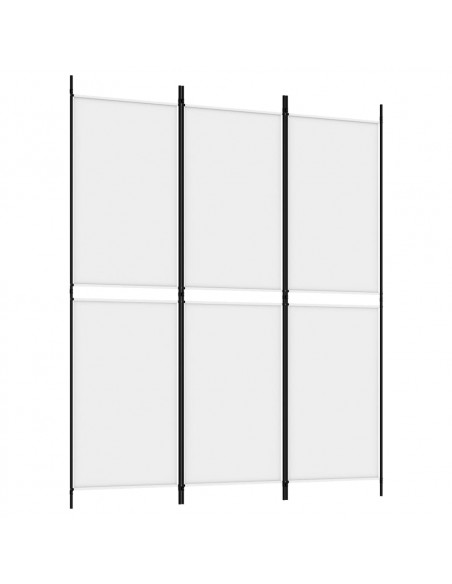 Divisorio a 3 Pannelli bianco 150x180 cm in Tessuto