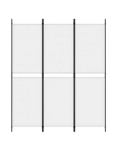 Divisorio a 3 Pannelli bianco 150x180 cm in Tessuto