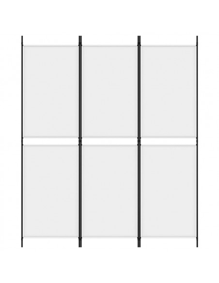Divisorio a 3 Pannelli bianco 150x180 cm in Tessuto