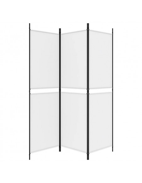 Divisorio a 3 Pannelli bianco 150x180 cm in Tessuto