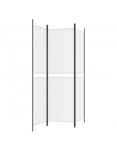 Divisorio a 3 Pannelli bianco 150x180 cm in Tessuto