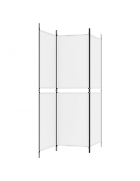 Divisorio a 3 Pannelli bianco 150x180 cm in Tessuto