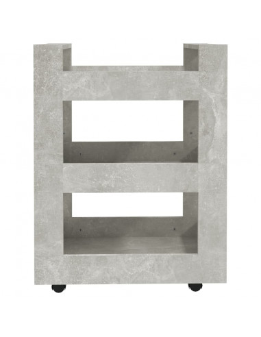 Carrello da Cucina Grigio cemento 60x45x80 cm Legno Multistrato