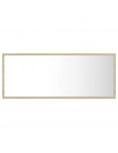 Specchio da Bagno LED Rovere Sonoma 100x8,5x37 cm in Acrilico