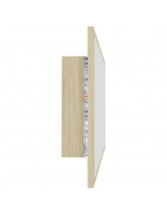 Specchio da Bagno LED Rovere Sonoma 100x8,5x37 cm in Acrilico 2