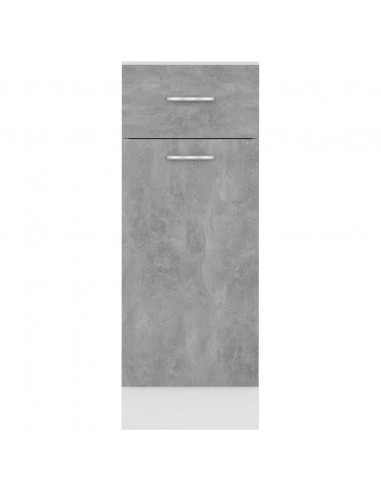 Armadio Inferiore Cassetto Grigio Cemento 30x46x81,5Multistrato