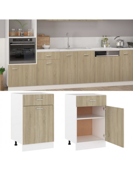 Armadio Inferiore Cassetto Rovere Sonoma 50x46x81,5 Multistrato