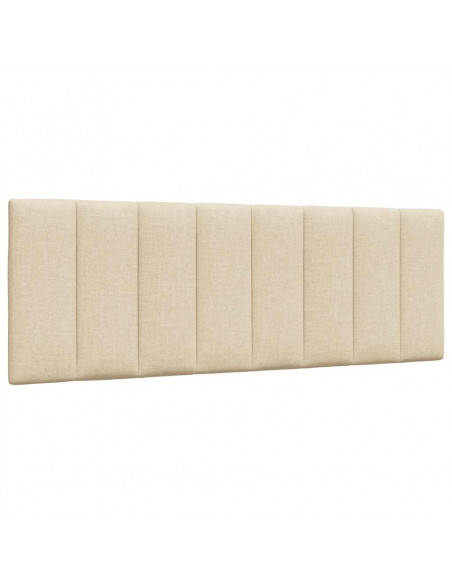Letto con Materasso Crema 120x200 cm in Tessuto