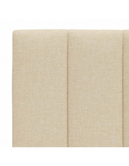 Letto con Materasso Crema 120x200 cm in Tessuto
