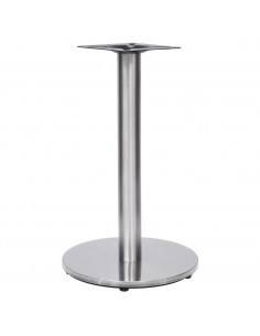 Gamba per Tavolino da Bistrò Argento Ø45x72 cm in Acciaio Inox