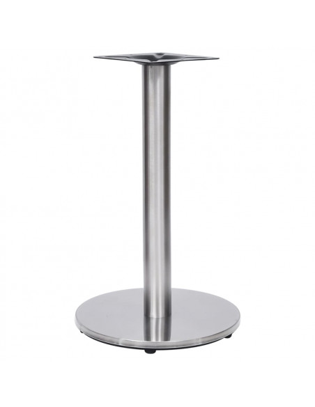 Gamba per Tavolino da Bistrò Argento Ø45x72 cm in Acciaio Inox