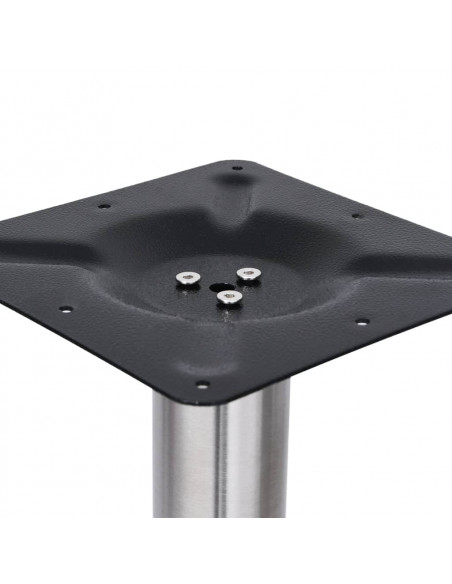 Gamba per Tavolino da Bistrò Argento Ø45x72 cm in Acciaio Inox