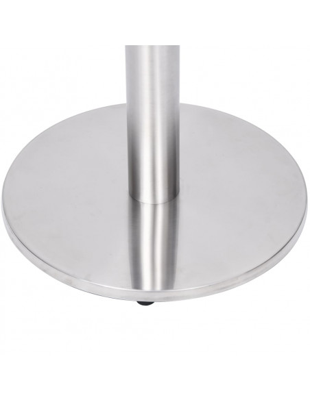 Gamba per Tavolino da Bistrò Argento Ø45x72 cm in Acciaio Inox