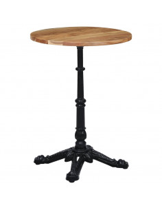 Gamba per Tavolino da Bistrò Nero 52x52x72 cm in Ghisa 2