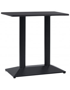 Gamba per Tavolino da Bistrò Nero 70x40x72 cm in Ghisa 2