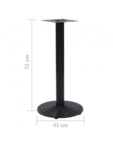 Gamba per Tavolino da Bistrò Nero Ø43x72 cm in Ghisa