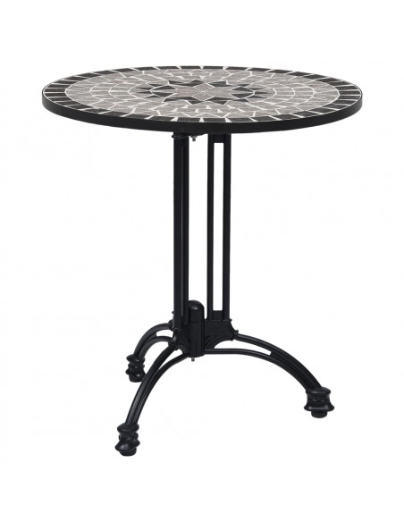 Gamba per Tavolino da Bistrò Nero Ø60x72 cm in Alluminio